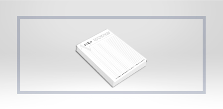 Bloc notes A6/50 file,interior file 1+0,coperta spate carton alb