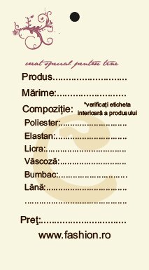 Eticheta pret personalizata